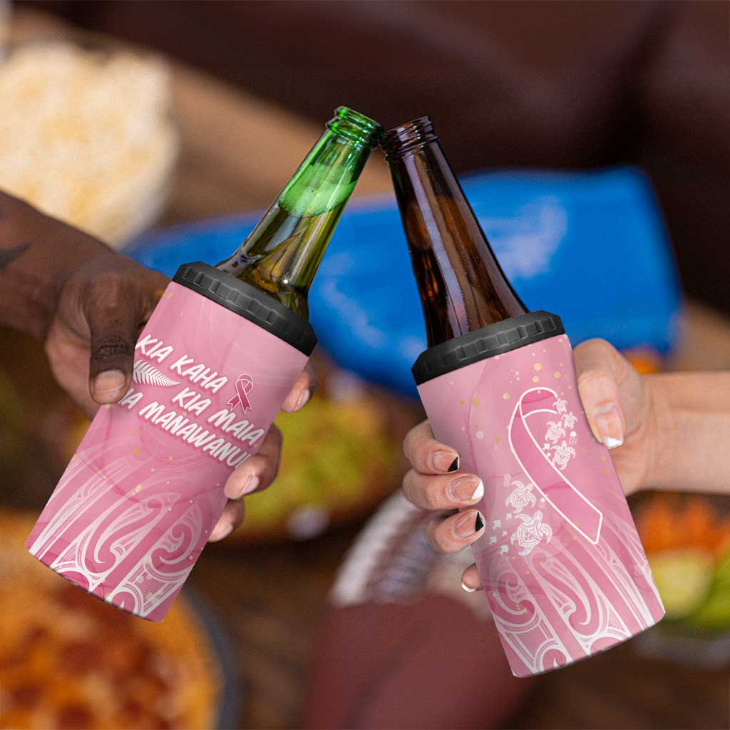 Breast Cancer Awareness Maori 4 in 1 Can Cooler Tumbler Kia Kaha Kia Maia Kia Manawanui - Aussie Hoodie