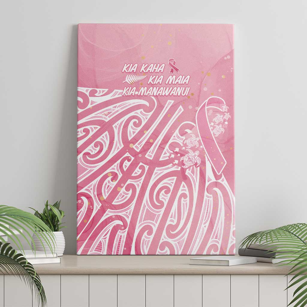 Breast Cancer Awareness Maori Canvas Wall Art Kia Kaha Kia Maia Kia Manawanui - Aussie Hoodie