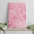 Breast Cancer Awareness Maori Canvas Wall Art Kia Kaha Kia Maia Kia Manawanui - Aussie Hoodie