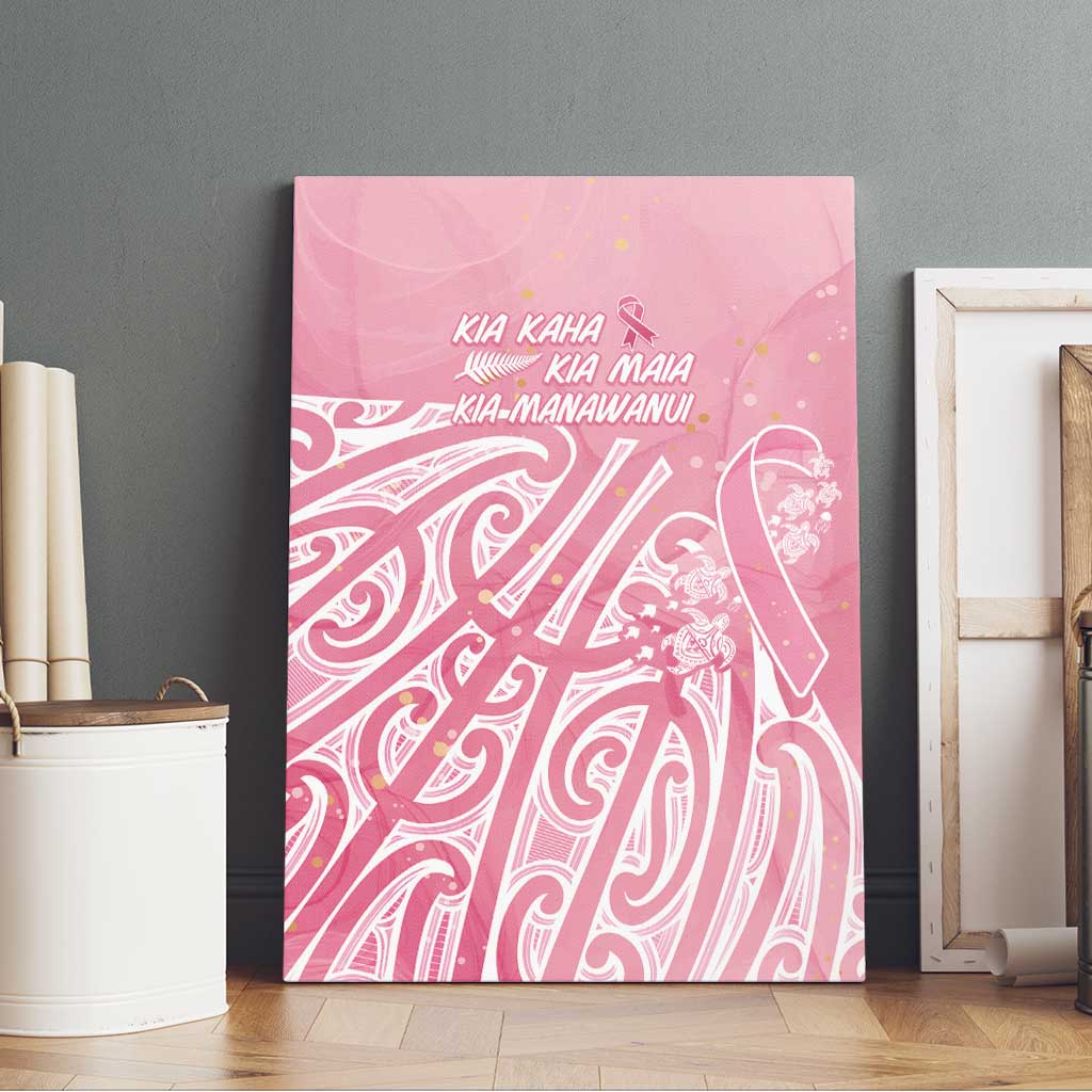 Breast Cancer Awareness Maori Canvas Wall Art Kia Kaha Kia Maia Kia Manawanui - Aussie Hoodie