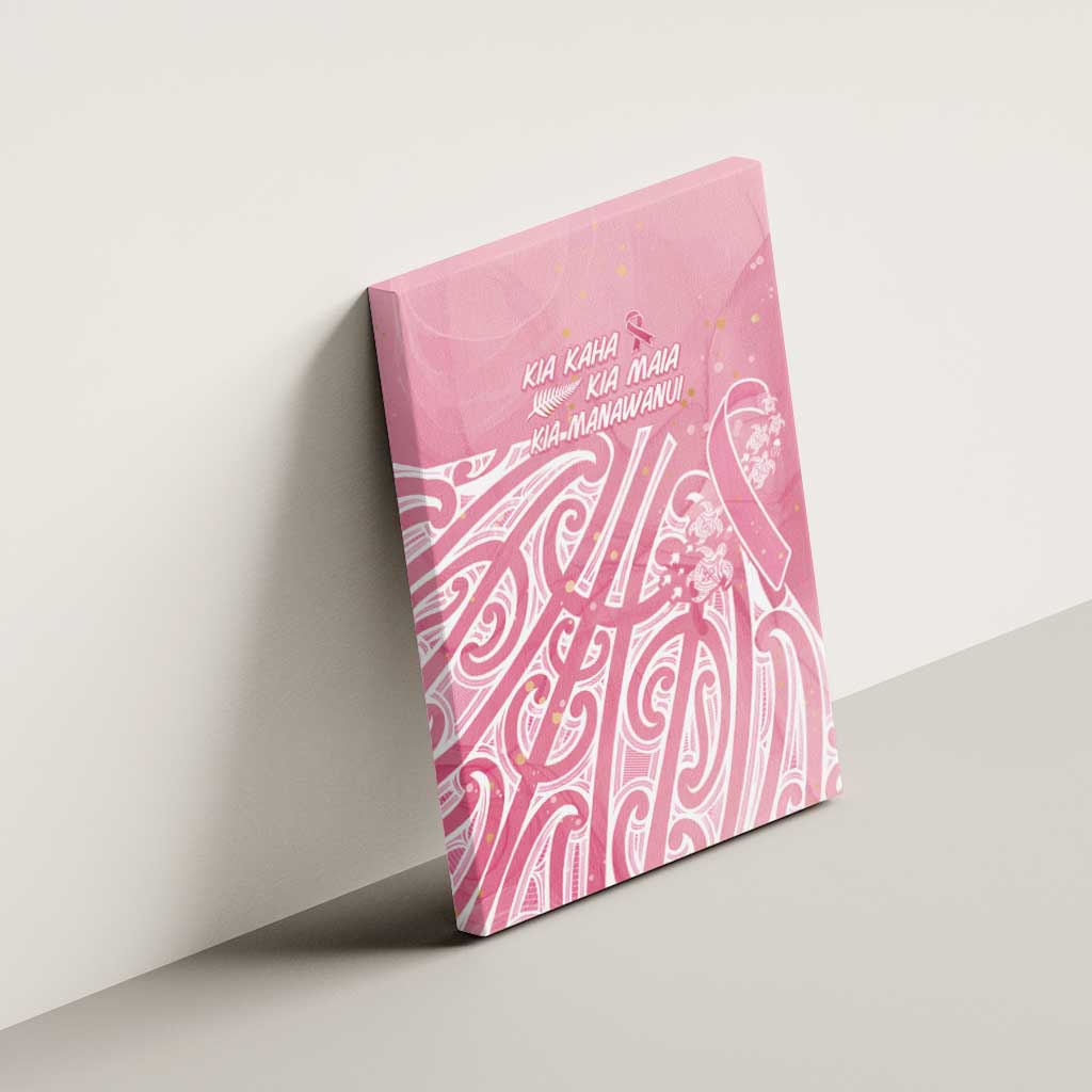Breast Cancer Awareness Maori Canvas Wall Art Kia Kaha Kia Maia Kia Manawanui - Aussie Hoodie