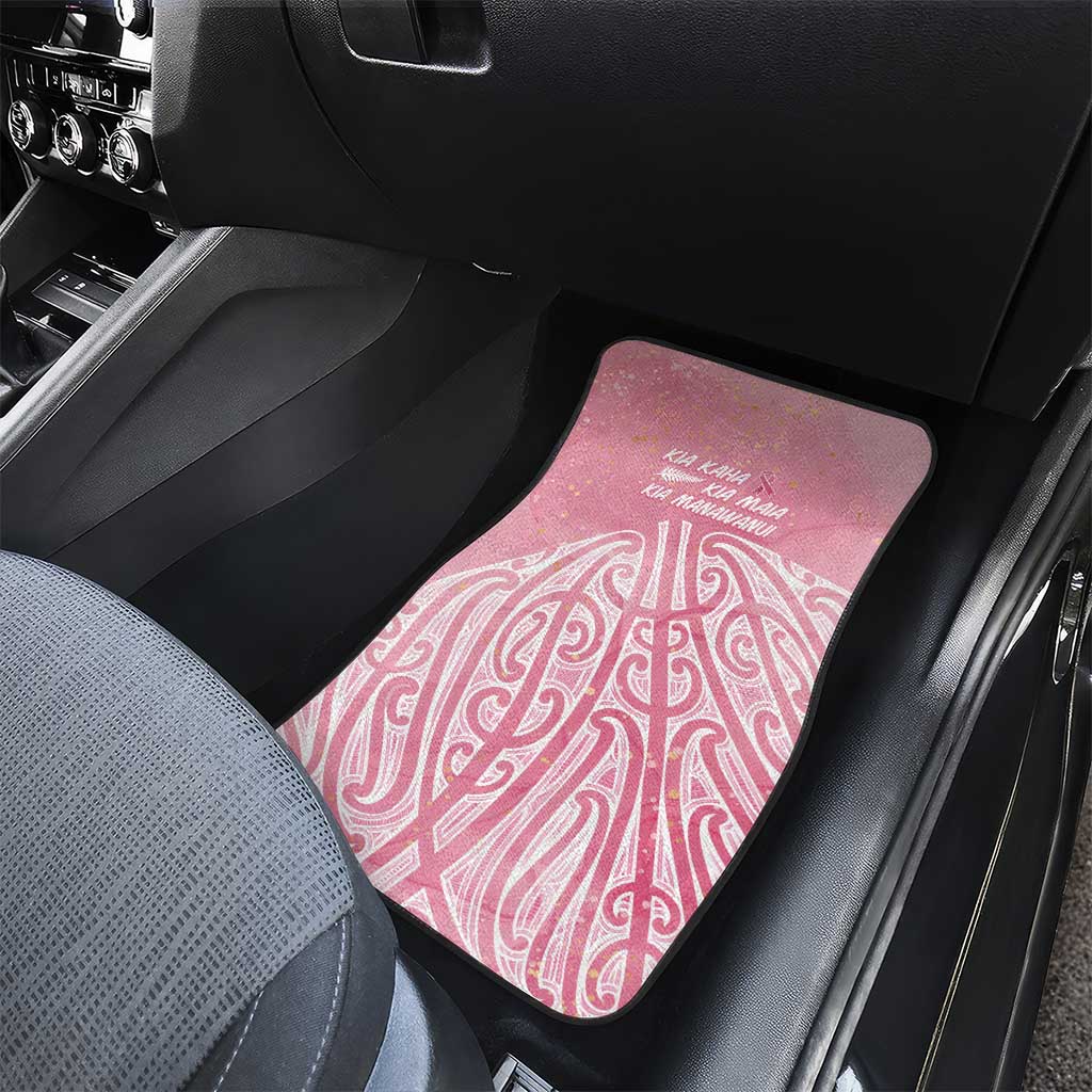 Breast Cancer Awareness Maori Car Mats Kia Kaha Kia Maia Kia Manawanui - Aussie Hoodie