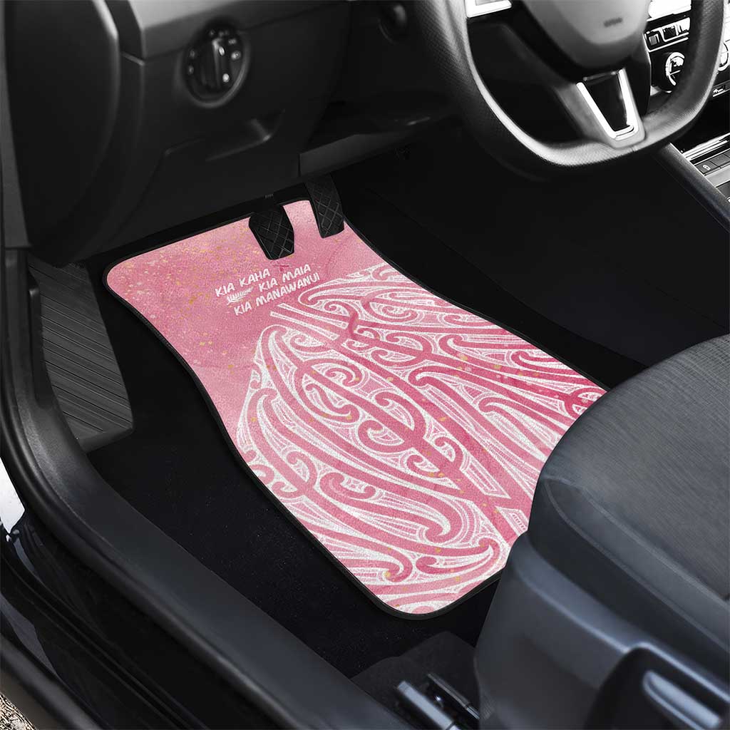 Breast Cancer Awareness Maori Car Mats Kia Kaha Kia Maia Kia Manawanui - Aussie Hoodie