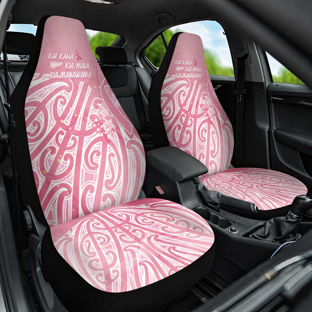 Breast Cancer Awareness Maori Car Seat Cover Kia Kaha Kia Maia Kia Manawanui - Aussie Hoodie