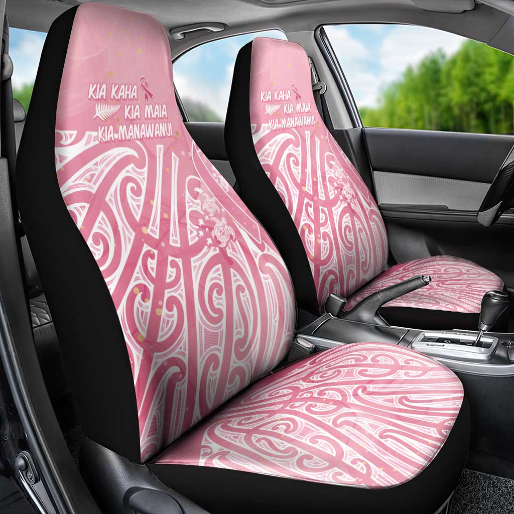 Breast Cancer Awareness Maori Car Seat Cover Kia Kaha Kia Maia Kia Manawanui - Aussie Hoodie