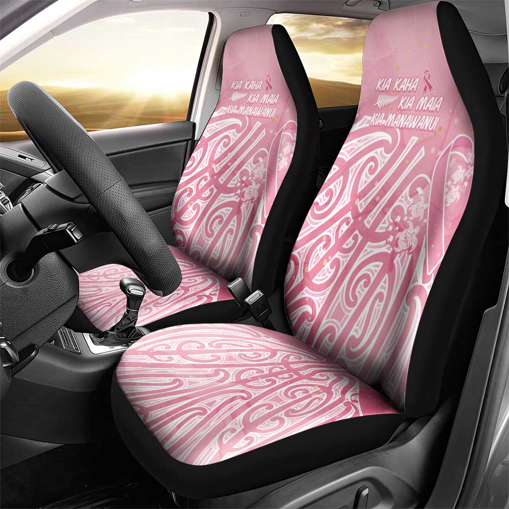 Breast Cancer Awareness Maori Car Seat Cover Kia Kaha Kia Maia Kia Manawanui - Aussie Hoodie