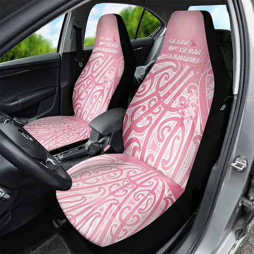 Breast Cancer Awareness Maori Car Seat Cover Kia Kaha Kia Maia Kia Manawanui - Aussie Hoodie