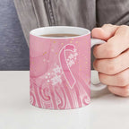 Breast Cancer Awareness Maori Ceramic Mug Kia Kaha Kia Maia Kia Manawanui - Aussie Hoodie