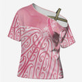 Breast Cancer Awareness Maori Cross Shoulder Shirt Kia Kaha Kia Maia Kia Manawanui - Aussie Hoodie