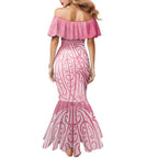 Breast Cancer Awareness Maori Family Matching Mermaid Dress and Hawaiian Shirt Kia Kaha Kia Maia Kia Manawanui - Aussie Hoodie