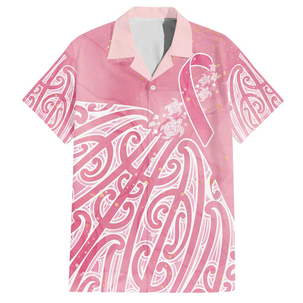Breast Cancer Awareness Maori Family Matching Off The Shoulder Long Sleeve Dress and Hawaiian Shirt Kia Kaha Kia Maia Kia Manawanui - Aussie Hoodie