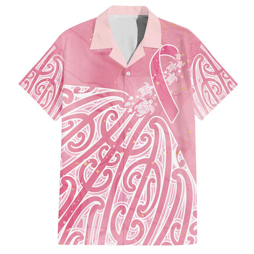 Breast Cancer Awareness Maori Family Matching Off The Shoulder Long Sleeve Dress and Hawaiian Shirt Kia Kaha Kia Maia Kia Manawanui - Aussie Hoodie