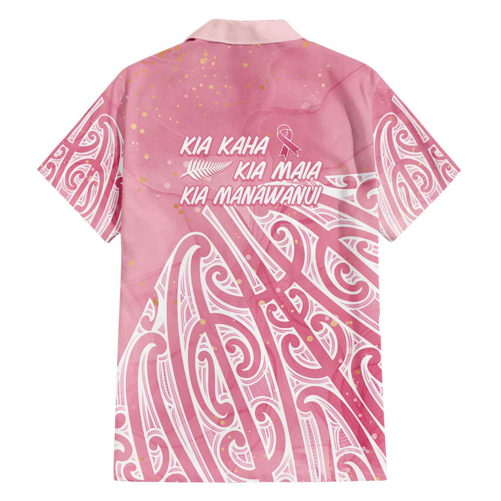 Breast Cancer Awareness Maori Family Matching Off The Shoulder Long Sleeve Dress and Hawaiian Shirt Kia Kaha Kia Maia Kia Manawanui - Aussie Hoodie