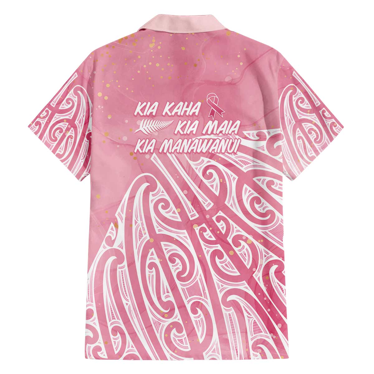 Breast Cancer Awareness Maori Family Matching Off The Shoulder Long Sleeve Dress and Hawaiian Shirt Kia Kaha Kia Maia Kia Manawanui - Aussie Hoodie