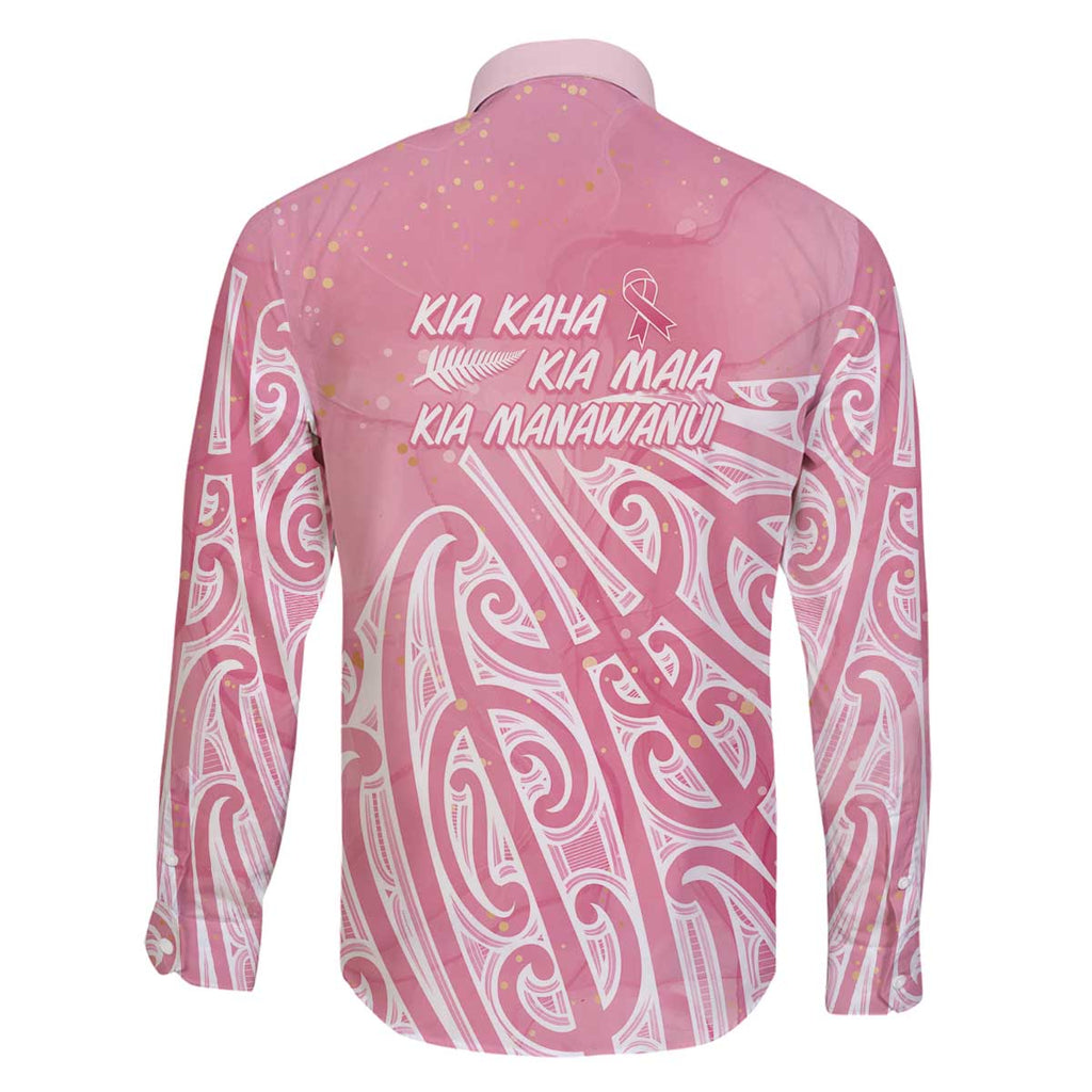 Breast Cancer Awareness Maori Family Matching Off The Shoulder Long Sleeve Dress and Hawaiian Shirt Kia Kaha Kia Maia Kia Manawanui - Aussie Hoodie
