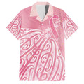 Breast Cancer Awareness Maori Family Matching Off Shoulder Short Dress and Hawaiian Shirt Kia Kaha Kia Maia Kia Manawanui - Aussie Hoodie