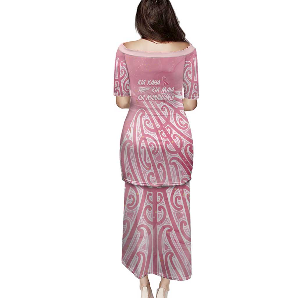 Breast Cancer Awareness Maori Family Matching Puletasi and Hawaiian Shirt Kia Kaha Kia Maia Kia Manawanui - Aussie Hoodie