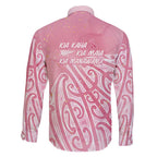 Breast Cancer Awareness Maori Family Matching Short Sleeve Bodycon Dress and Hawaiian Shirt Kia Kaha Kia Maia Kia Manawanui - Aussie Hoodie
