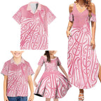 Breast Cancer Awareness Maori Family Matching Summer Maxi Dress and Hawaiian Shirt Kia Kaha Kia Maia Kia Manawanui - Aussie Hoodie