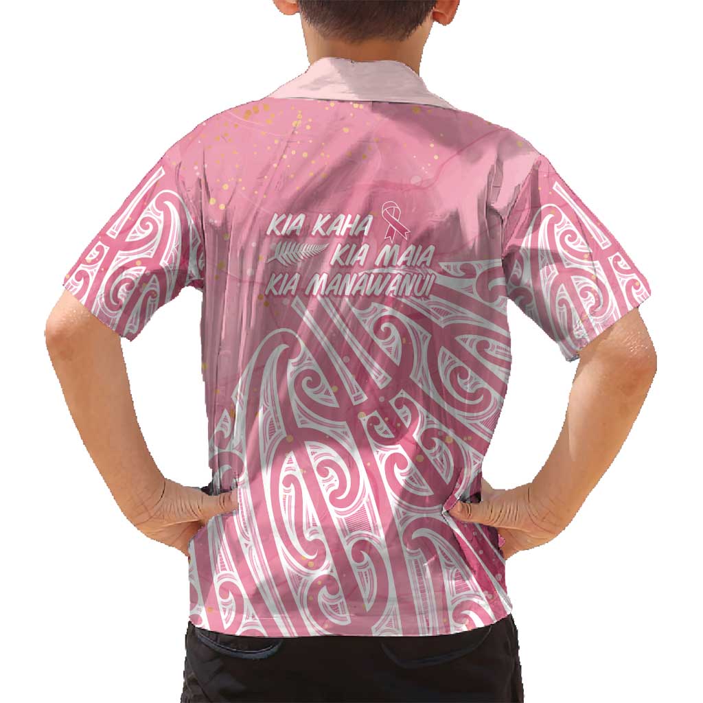 Breast Cancer Awareness Maori Family Matching Summer Maxi Dress and Hawaiian Shirt Kia Kaha Kia Maia Kia Manawanui - Aussie Hoodie