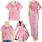 Breast Cancer Awareness Maori Family Matching Tank Maxi Dress and Hawaiian Shirt Kia Kaha Kia Maia Kia Manawanui - Aussie Hoodie