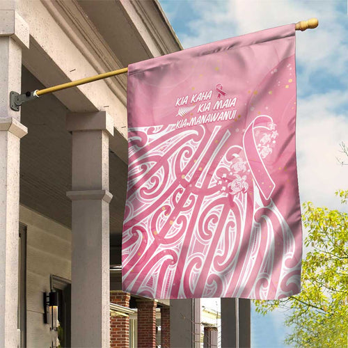Breast Cancer Awareness Maori Garden Flag Kia Kaha Kia Maia Kia Manawanui - Aussie Hoodie