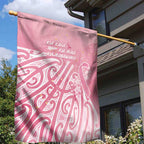 Breast Cancer Awareness Maori Garden Flag Kia Kaha Kia Maia Kia Manawanui - Aussie Hoodie