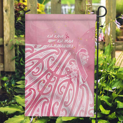 Breast Cancer Awareness Maori Garden Flag Kia Kaha Kia Maia Kia Manawanui - Aussie Hoodie