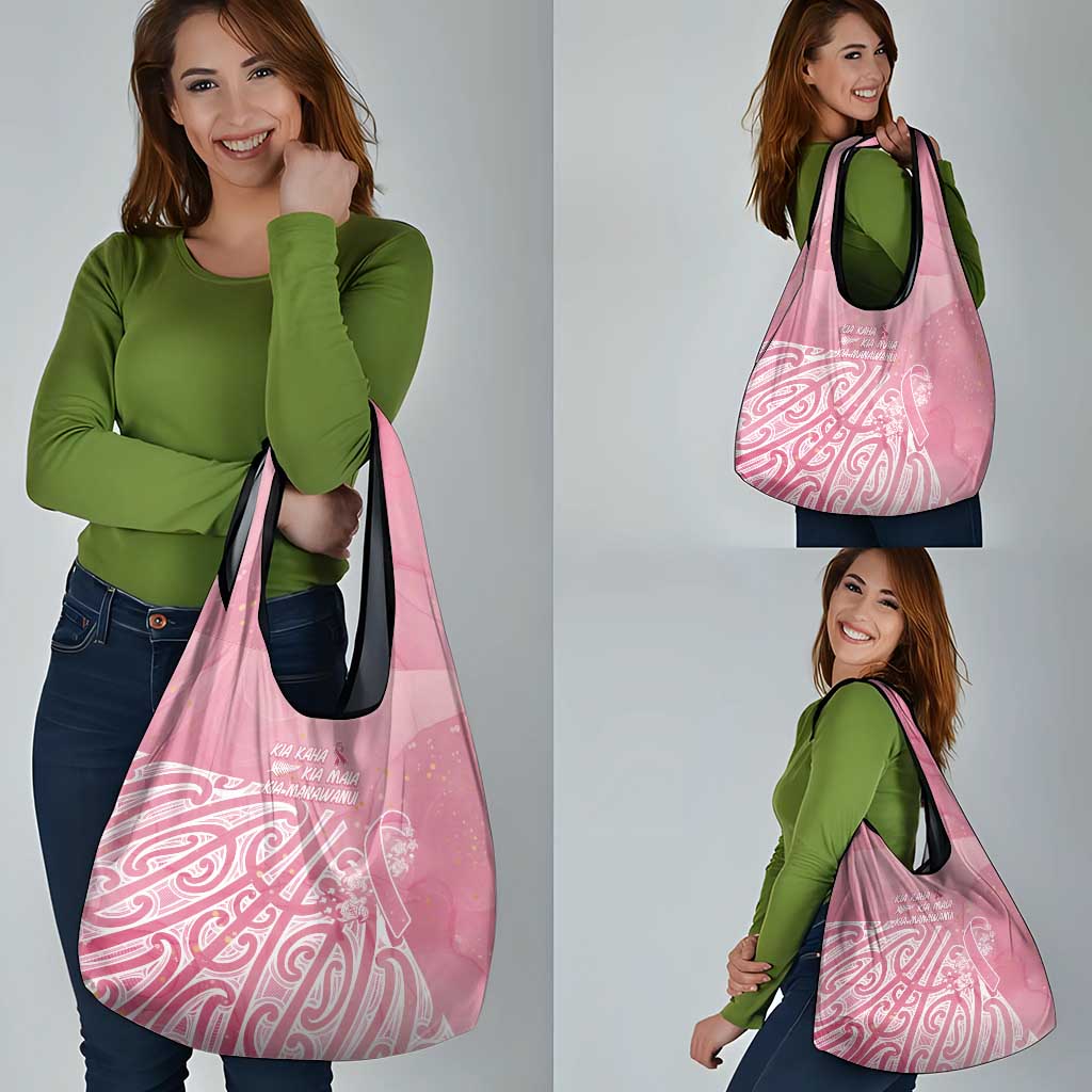 Breast Cancer Awareness Maori Grocery Bag Kia Kaha Kia Maia Kia Manawanui - Aussie Hoodie