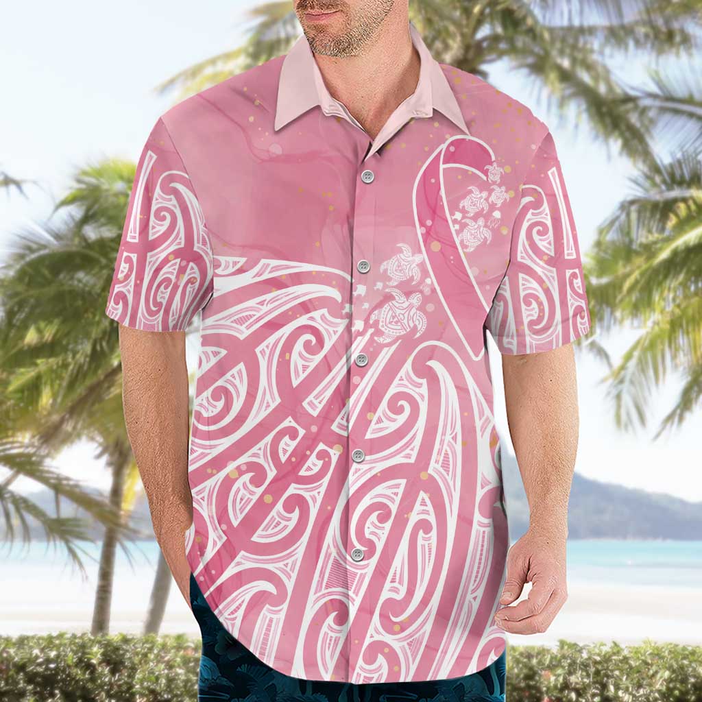 Breast Cancer Awareness Maori Hawaiian Shirt Kia Kaha Kia Maia Kia Manawanui - Aussie Hoodie