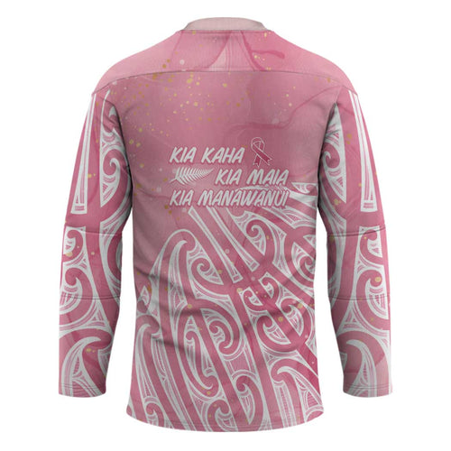 Breast Cancer Awareness Maori Hockey Jersey Kia Kaha Kia Maia Kia Manawanui - Aussie Hoodie
