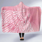 Breast Cancer Awareness Maori Hooded Blanket Kia Kaha Kia Maia Kia Manawanui - Aussie Hoodie