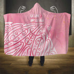 Breast Cancer Awareness Maori Hooded Blanket Kia Kaha Kia Maia Kia Manawanui - Aussie Hoodie