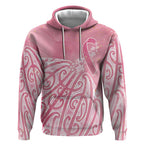 Breast Cancer Awareness Maori Hoodie Kia Kaha Kia Maia Kia Manawanui - Aussie Hoodie