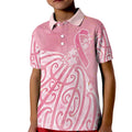 Breast Cancer Awareness Maori Kid Polo Shirt Kia Kaha Kia Maia Kia Manawanui - Aussie Hoodie