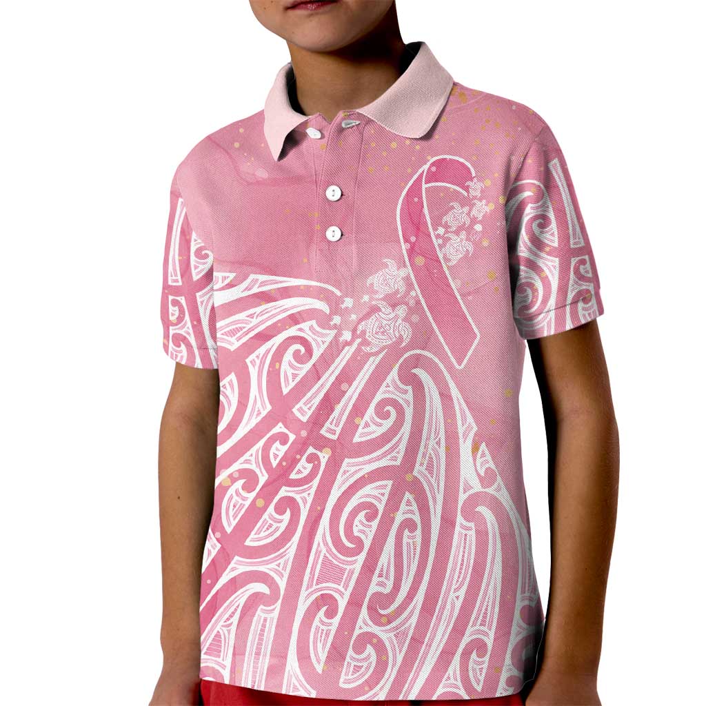Breast Cancer Awareness Maori Kid Polo Shirt Kia Kaha Kia Maia Kia Manawanui - Aussie Hoodie