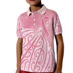 Breast Cancer Awareness Maori Kid Polo Shirt Kia Kaha Kia Maia Kia Manawanui - Aussie Hoodie