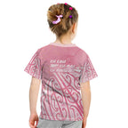 Breast Cancer Awareness Maori Kid T Shirt Kia Kaha Kia Maia Kia Manawanui - Aussie Hoodie
