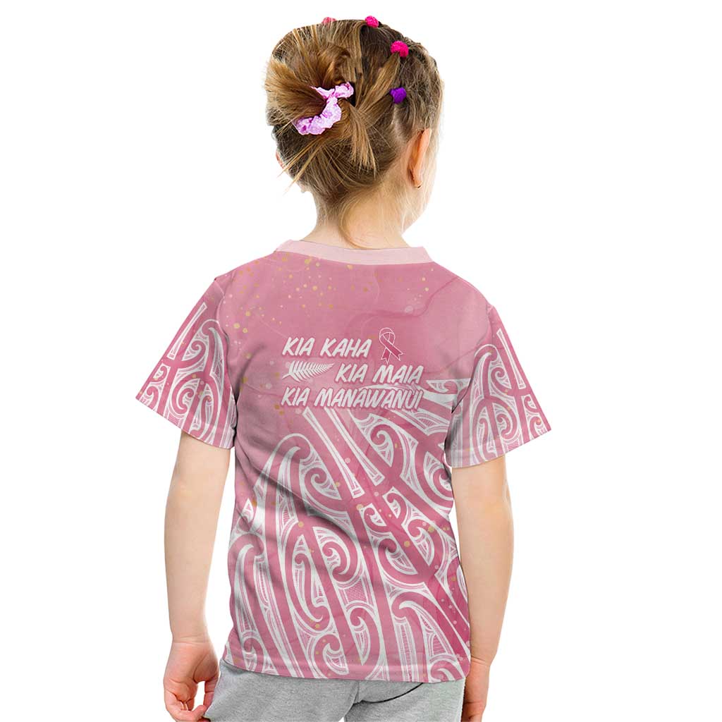 Breast Cancer Awareness Maori Kid T Shirt Kia Kaha Kia Maia Kia Manawanui - Aussie Hoodie