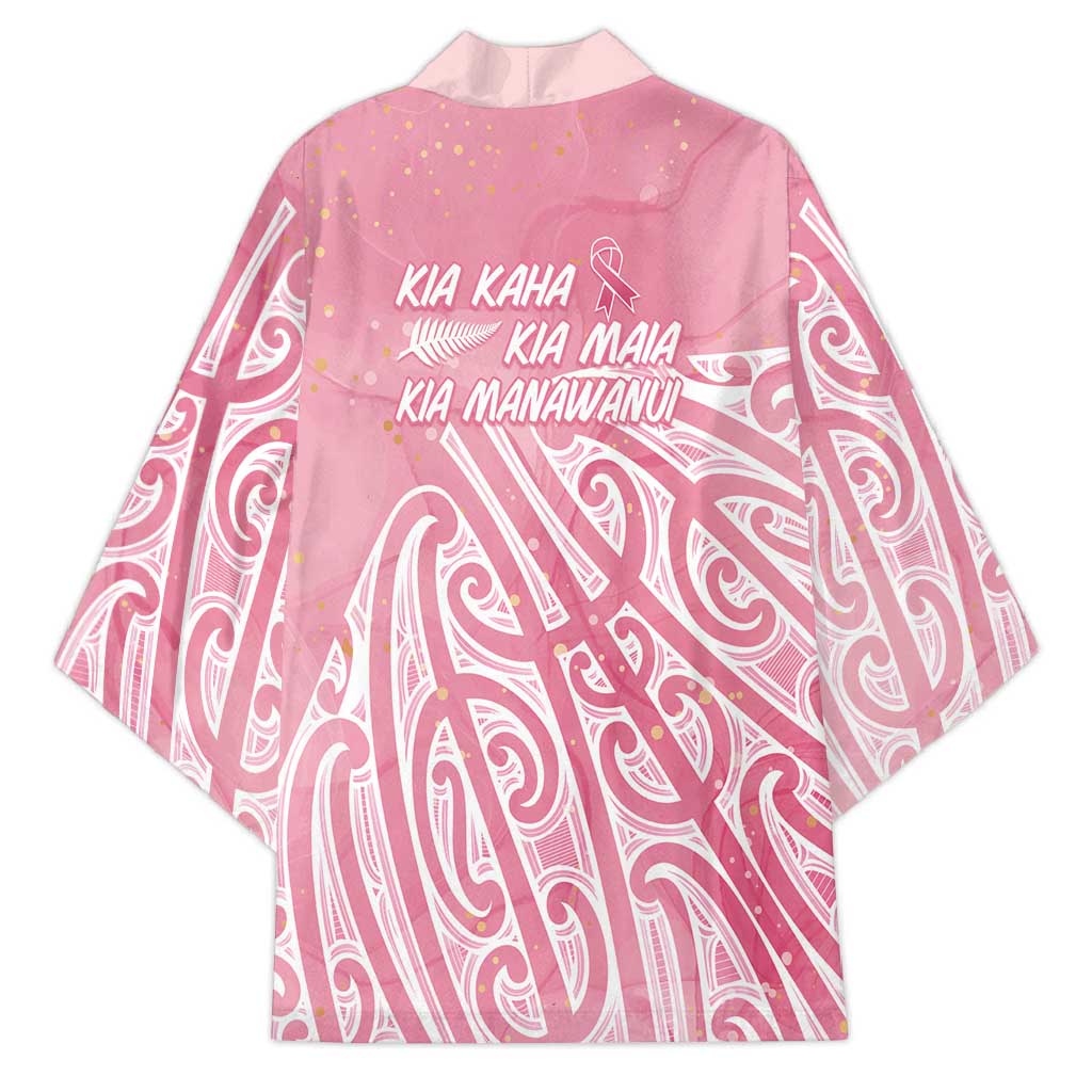 Breast Cancer Awareness Maori Kimono Kia Kaha Kia Maia Kia Manawanui - Aussie Hoodie