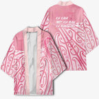 Breast Cancer Awareness Maori Kimono Kia Kaha Kia Maia Kia Manawanui - Aussie Hoodie