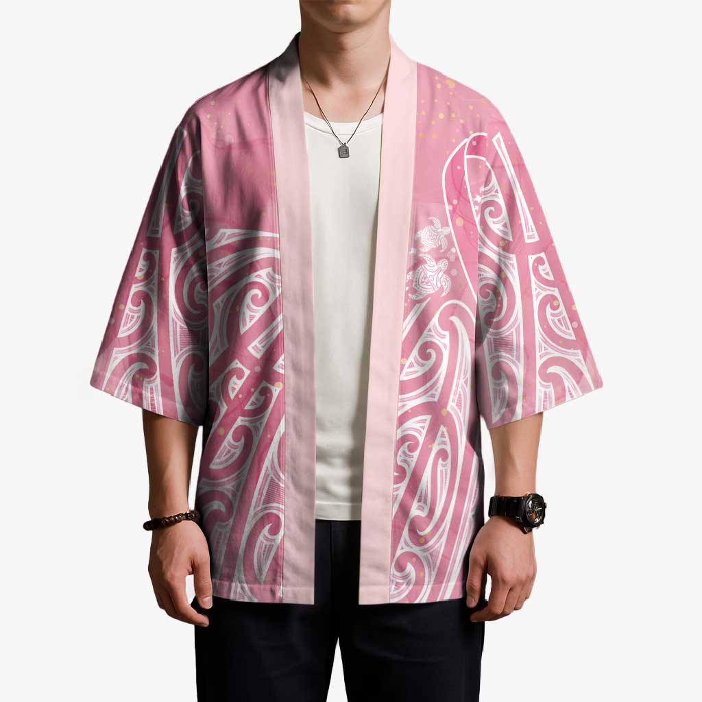 Breast Cancer Awareness Maori Kimono Kia Kaha Kia Maia Kia Manawanui - Aussie Hoodie
