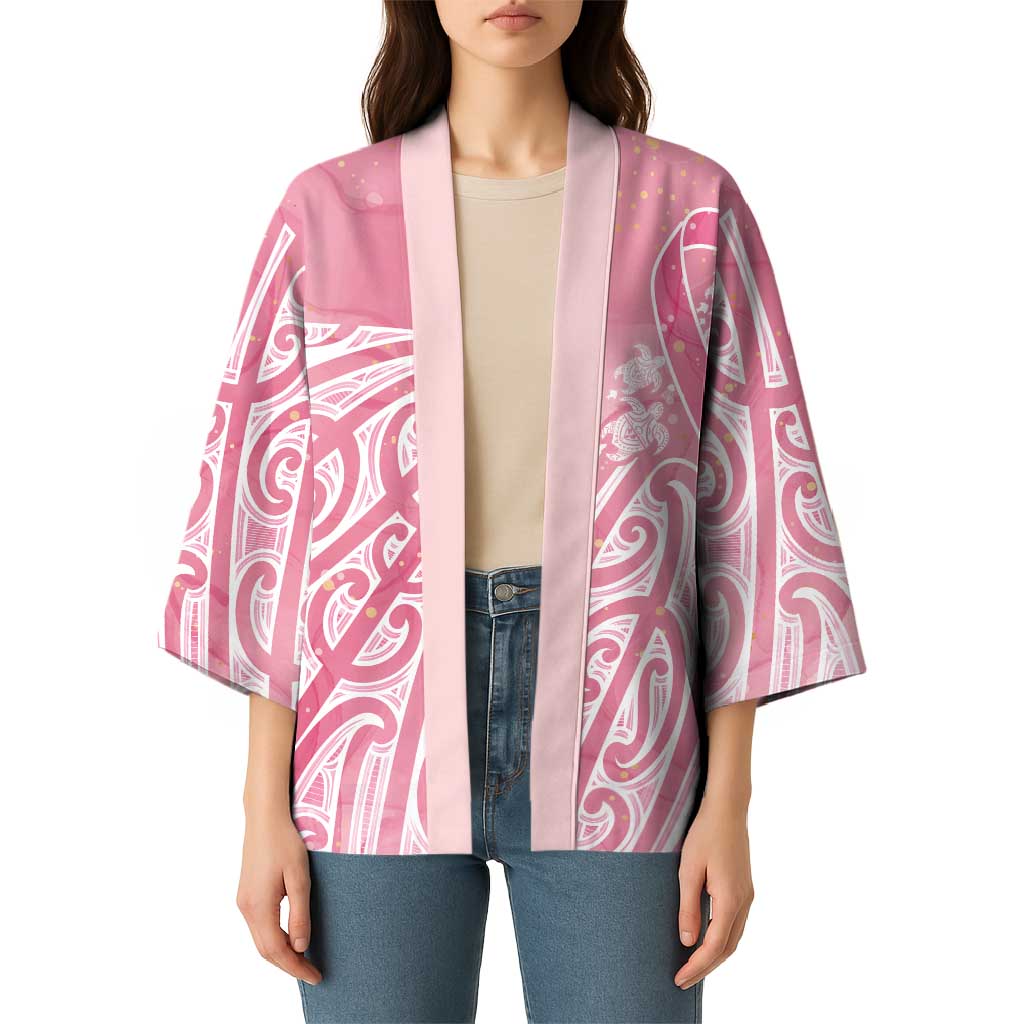 Breast Cancer Awareness Maori Kimono Kia Kaha Kia Maia Kia Manawanui - Aussie Hoodie