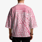 Breast Cancer Awareness Maori Kimono Kia Kaha Kia Maia Kia Manawanui - Aussie Hoodie