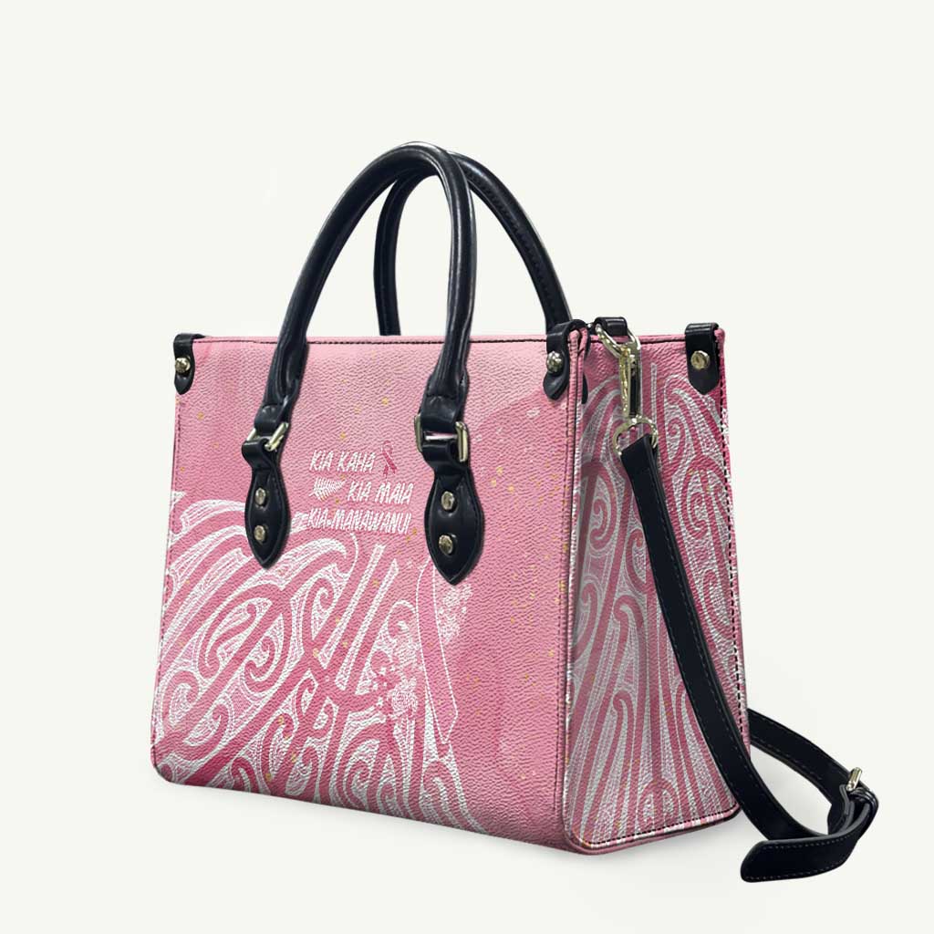 Breast Cancer Awareness Maori Leather Bag Kia Kaha Kia Maia Kia Manawanui - Aussie Hoodie