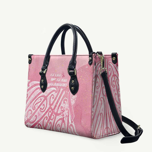 Breast Cancer Awareness Maori Leather Bag Kia Kaha Kia Maia Kia Manawanui - Aussie Hoodie