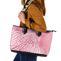 Breast Cancer Awareness Maori Leather Tote Bag Kia Kaha Kia Maia Kia Manawanui - Aussie Hoodie