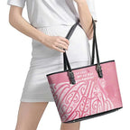Breast Cancer Awareness Maori Leather Tote Bag Kia Kaha Kia Maia Kia Manawanui - Aussie Hoodie