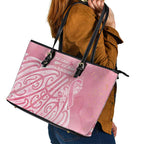 Breast Cancer Awareness Maori Leather Tote Bag Kia Kaha Kia Maia Kia Manawanui - Aussie Hoodie