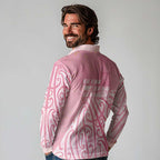 Breast Cancer Awareness Maori Long Sleeve Polo Shirt Kia Kaha Kia Maia Kia Manawanui - Aussie Hoodie